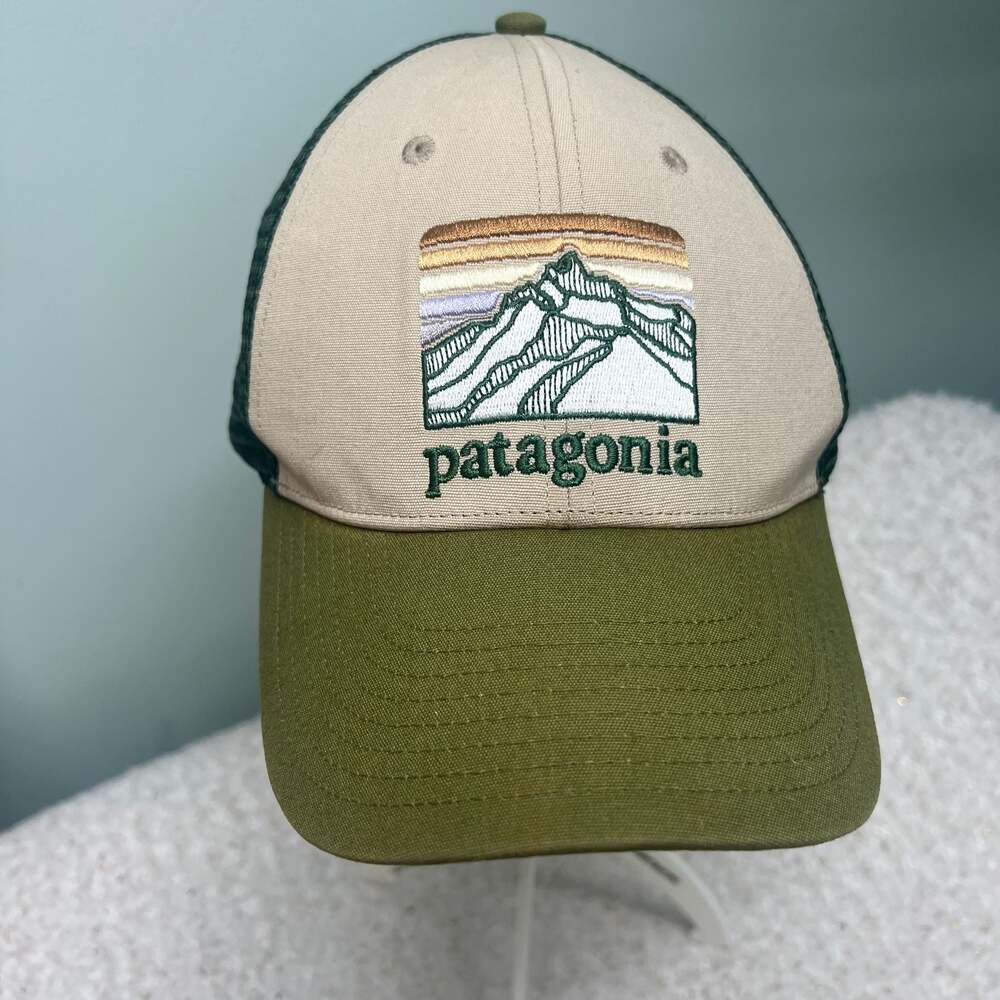 Patagonia LoPro Trucker Hat Fitz Roy Horizon Stripe NetPlus Bucket Green